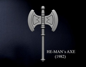 he-man axe - 1982 highly accurate heman motu actionfigure toy man mastersoftheuniverse grayskull skeletor eternia battle battleaxe vintage retro bladed weapon knight games toys 3d print model - Mito3D