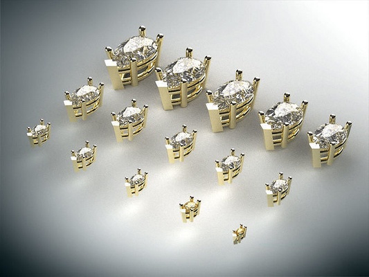 kopf lünette birne 2 stein 15 s00005 juwel gold silber druckbar mode ring brillant schmuck diamant saphir armband gewonnen gapparel hochzeit engagement halskette charme 3d print model - Mito3D