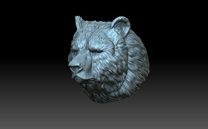 cabeza oso animal osito peluche pardo figurilla figura osos naturaleza Arte esculturas 3D print model - Mito3D