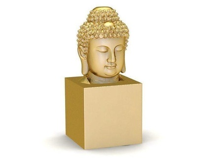 testa buddha 1270 gioielleria moda Accessori oro diamante design feng shui 3d print model - Mito3D