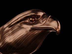 cabeça de águia a arte 3deagle o blender madeira aço eaglehead impressão jóias escultura esculturas 3d print model - Mito3D