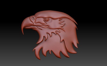 testa di aquila art bird volare ala predatore piuma 3d uccelli animali legno la scultura sculture 3d print model - Mito3D