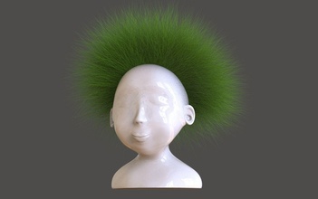 testa fiore pentola vaso pianta casalinghi foglia verde stoviglie interni design ciotola porcellana 3d print model - Mito3D