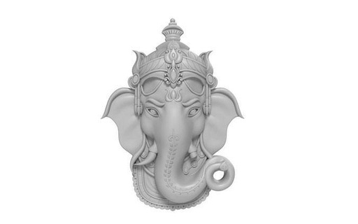 tête Ganesh haute soulagement sculpter zbrush rhinocéros conception sculpture bijoux qualifié produit modèle l'éléphant Ganesha Dieu 3dprint art sculptures 3d print model - Mito3D