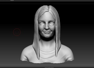 tête de jeune fille art caractère imprimable 3dprinting la cnc le buste statue portrait femme sculpture visage coiffure modèle Modèle 3d d'autres 3d print model - Mito3D