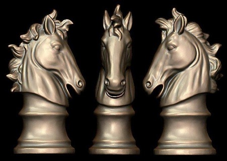 baş at 3d model stl biçim cnc yönlendirici oymacılık Artcam 3dprint hayvan bronz oyulmuş satranç klasik dekor heykelcik mobilya kafası süs yazdırılabilir heykel gümüş hatıra Sanat heykeller 3d print model - Mito3D