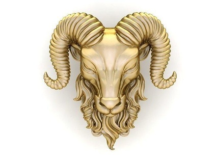 baş kral keçi takı 2699 moda Aksesuarlar altın elmas üniseks yeni tasarım 3d print model - Mito3D