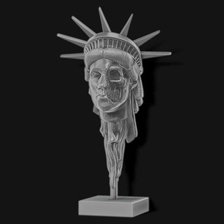 head liberty v1 collection estatua da liberdade colecao cabeca printable bust caveira skull statue arte designe interiors decor house 3d print model - Mito3D