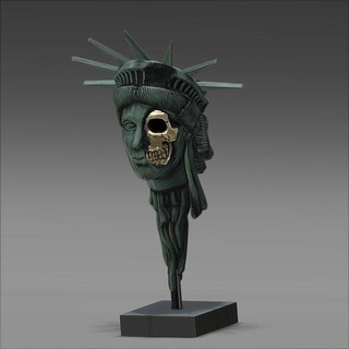 cabeza libertad v2 colección estatua imprimible busto cráneo arte designado interiores decoración casa 3d print model - Mito3D