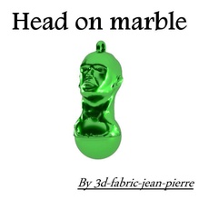 cabeza de mármol la joyería el collar nariz regalo cara escultura masculino ruido colgantes 3d print model - Mito3D