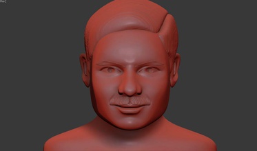 cabeza modelo indio 3d impresión esculpir estatua retrato cara arte esculturas 3d print model - Mito3D