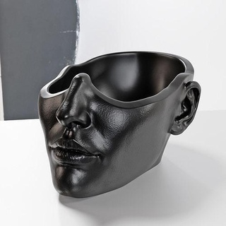 Kopf Pflanzer Topf Gesicht Drainage Körper Vase Skulptur Kunst Skulpturen 3d print model - Mito3D