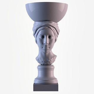 cabeza estatua hembra mujer humano personaje escultura miniatura decoración cara Arte esculturas 3d print model - Mito3D