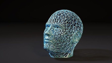cabeza voronoi decoración hombre humano masculino arte diseño anatomía escultura cuerpo personaje decorativo 3d print model - Mito3D