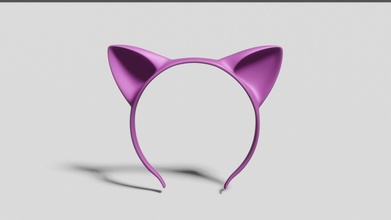 bandeau chat oreilles cosplay drôle jeu minou dessin animé vêtements mode accessoire chaton animal compagnie 3d print model - Mito3D