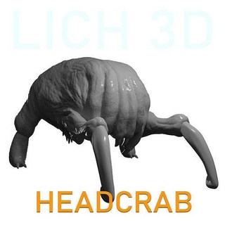 headcrab clássico versão half life 2 stl metade vida sci fi monter criatura tremonha saltador arte esculturas 3d print model - Mito3D