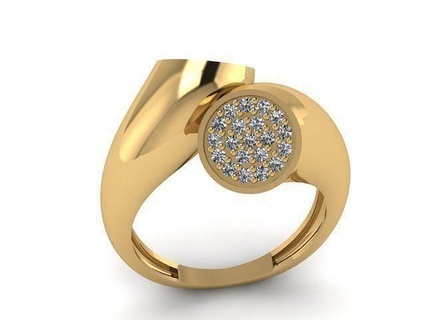 cuffia squillare gioielleria oro moda platino prezioso cromo splendente lusso stampabile sterlina brillante Fidanzamento zaffiro dito rubino diamante anelli 3d print model - Mito3D