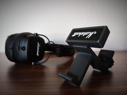 headphones holder headphones audio headphone music sound holder stand desk headset house furniture  3d print model - Mito3D