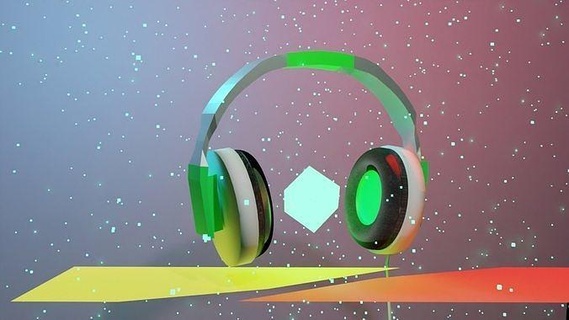 auriculares Arte música antecedentes sonido 3d print model - Mito3D