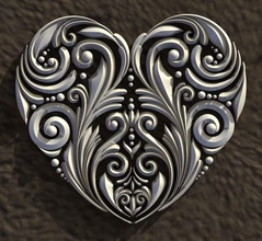 heart ornanent love lovely romance valentine jewelry rings 3d print model - Mito3D
