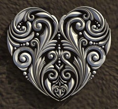 kalp Yazdır süs Aşk sembol Sanat heykeller 3d print model - Mito3D
