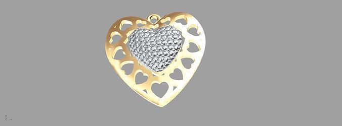 corazón infinito anel joia cristal brinco modelo 3d ouro prata arte pingente Arte 3d print model - Mito3D