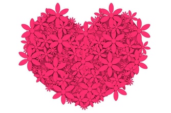 kalp ev aşk yazdırılabilir sanat tasarım valentine dekorasyon sembol dekor çiçek renk şekil 3d print model - Mito3D