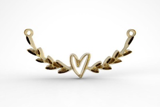 cuore foglie San Valentino amore rami gioielleria pendente arte portachiavi ciondoli 3d print model - Mito3D