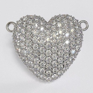 heart art pave charm 3d jewelry jewellery cad cam diamond diamonds pendant pendants charms hearts gemstone printable sterling prototyping necklace jewel 3d print model - Mito3D