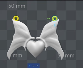 kalp kelebek kolye takı sinek oyuncak baskı 3d print model - Mito3D