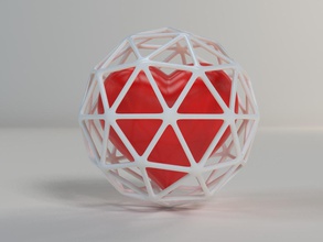 kalp kafes 002 ev takı hediye model elmas bubbles aşk 3d kolye zincir bilezik mimari ayrıntılar dekorasyon dekor fbx yüzük 3d print model - Mito3D