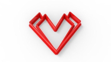 heart cookie cutter 3d print model valentine day love symbol cutting tool business birthday biscuit dessert kitchen dining illustration design hobby diy house 3d print model - Mito3D
