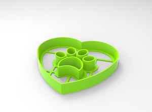 kalp kurabiye kesici 3d yazdır model sevgili gün aşk şekil yazdırılabilir tasarım sembol cad plastik kek kesme makinesi mutfak zencefil gıda hobi kendin yap el araçlar 3d print model - Mito3D