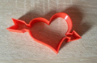 heart cookie cutter house kitchen dining love biscuit valentine cutting food tool arrow 3d print model - Mito3D