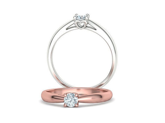 herz design solitär ring 4mm stein 3dmodel schmuck engagement versprechen steine ringe usa kanada europa frankreich italien mexiko uk vereinigt zustände deutschland klassisch zinken 3d print model - Mito3D