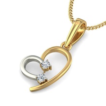 coeur pendentif diamant 3dm stl rendu des détails bijoux de la chaîne médaillon or le platine shining d'argent imprimable précieux pendentifs livre sterling 3d print model - Mito3D