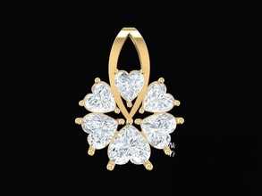 heart diamond pendant women 276 jewelry fashion accessories gold man men woman unisex design fengshui pendants 3d print model - Mito3D