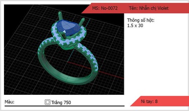 Herz-Diamant-ring Schmuck Herz earing diamond Juwel 3d Datei Ringe 3d print model - Mito3D