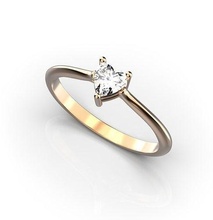heart engagement ring jewelry wedding gold jewel precious proposal rings 3d print model - Mito3D