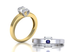 coração noivado anel 130 diamante delicado 3dring joalheria compra eua canadá casamento promessa imprimível 3dprint ouro argolas 3d print model - Mito3D