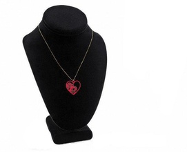 corazón flor naturaleza amor floreciente rojo amuleto cadena collar mujer niña novia regalo joyería joya colgantes 3d print model - Mito3D