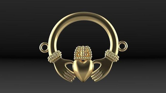 Herz Hand Anhänger Hände Mama Gold Schmuck Diamant Drucken druckbar wertvoll leuchtenden Halskette Silber Ring Mode Valentinstag 3d print model - Mito3D
