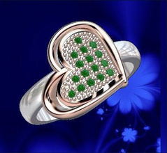 cuore gioielli oro argento moda lucente anello anelli 3d print model - Mito3D