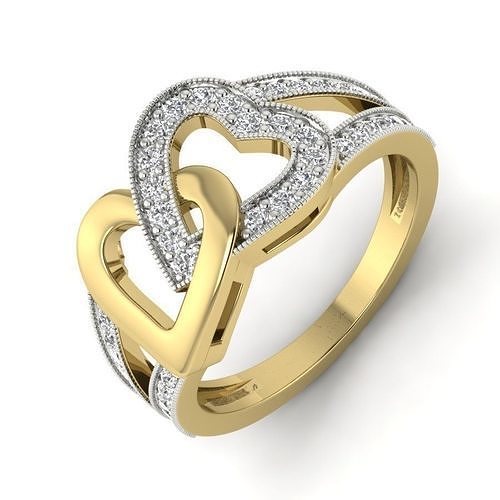 herz schmuck ring 3dm stl rendert einzelheiten ringe solitär sterling platin brillant hochzeit engagement gold cocktail heaart liebe valentinstag diamant 3D print model - Mito3D