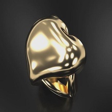 heart infinity ring jewelry gold classic rings 3dring simple love women jewel exclusive design 3d print model - Mito3D