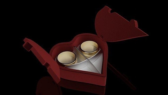 cuore gioiello scatola Conservazione stampabile amore mobilia arte Pronta per stampare gioielleria Casa anelli 3dprintable squillare 3dprint San Valentino arredamento articolato incernierato 3d print model - Mito3D
