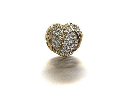 cœur bijoux or argent imprimable diamant bague pendentif pandora gratuits libre gratuitpandore coeur 39 amour matricejewelry 3djewelry zbrshjewelry 3d print model - Mito3D