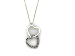 cœur bijoux pendentif 09 or argent imprimable diamant bague sterling Humain blanc bijou engagement mariage platine 3d print model - Mito3D