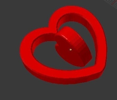 cuore portachiavi keychain amore forma 3dmodel heartstfile arte segni loghi 3d print model - Mito3D