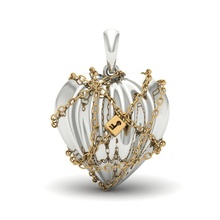 kalp kilit sarkık mücevher nişan düğün elmas yüzük gümüş takı angagem altın moda sterlin beyaz parlak safir güzellik yüzükler küpe kolye 3d print model - Mito3D